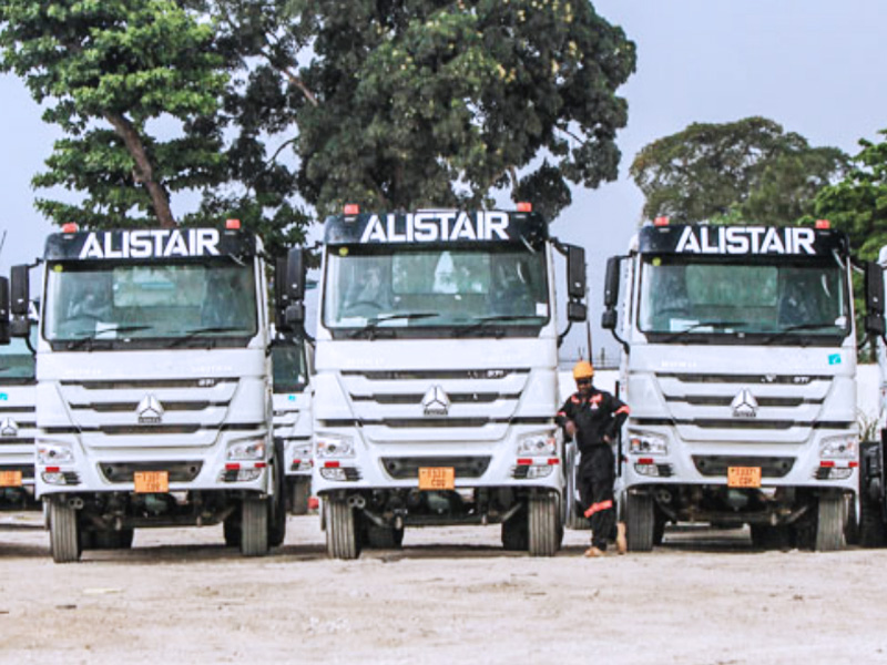 L’exposition des camions pour un client important en Tanzanie et en Zambie - ALISTAIR JAMES COMPANY LIMITED Trucking. Ces camions sont utilisés pour le transport de longue distance, et ils vont passer plusieurs pays en route, y compris la Tanzanie, la Zamb
